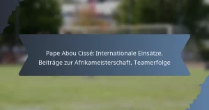 Pape Abou Cissé: Internationale Einsätze, Beiträge zur Afrikameisterschaft, Teamerfolge